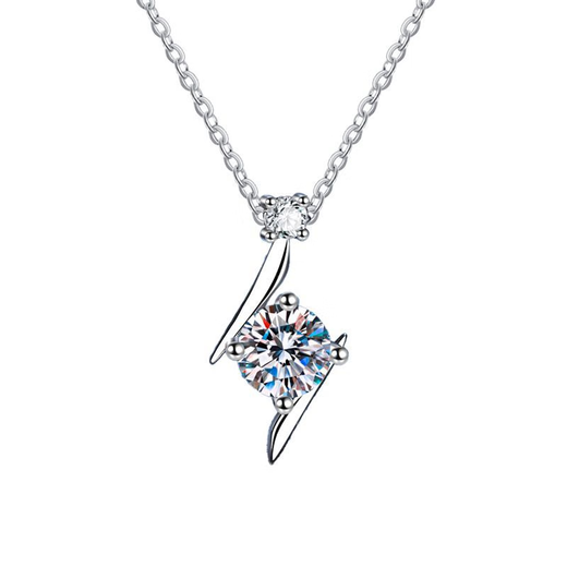 Shiyi PT950 platinum pendant lightning star necklace mulberry D color clavicle chain Chinese Valentine's Day gift versatile for girlfriend 1 carat pendant platinum chain