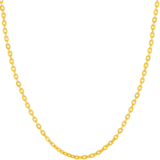 Saturday blessing gold necklace women's gold 999 O-shaped chain priced at A0510871 about 2.56g 40+5cm birthday gift