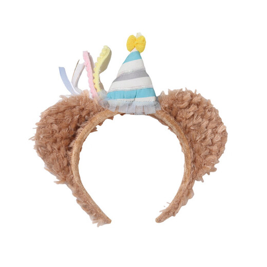 Pei Nanwei Cute Headband Cartoon Plush Headband Navy Hat Duffy Bear Headband Women's Sweet Playground Photo Hair Accessories Women Party Bear Headband 1
