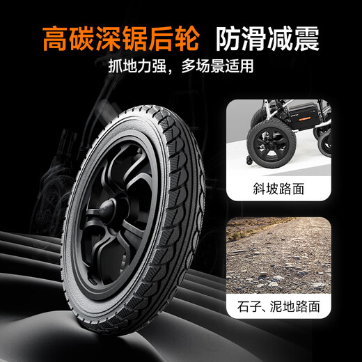 Yuwell electric wheelchair D210CL folding fully automatic special lightweight smart wheelchair for the elderly with lithium battery