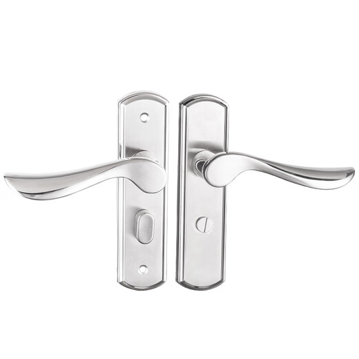 Un bloqueo de puertas de puertas de Junsheng Manija de acero inoxidable Cierro sin llave sin llave Bailom Bailroom Puerta de aluminio Aluminio Puerta Golpe 9898 Arco 110 agujeros Sin lengua
