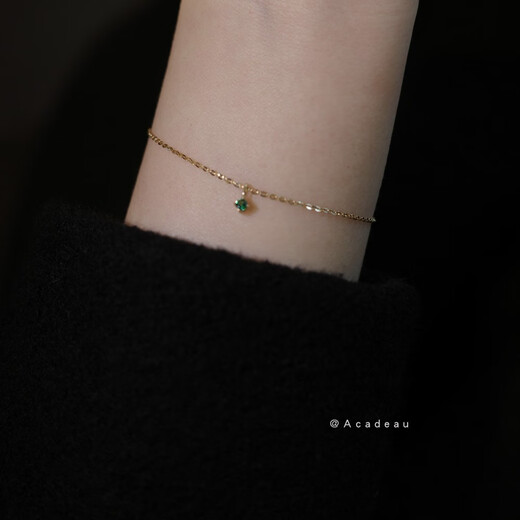 Junbu 3-color 2.5mm mini zircon pendant. 10K gold small diamond pendant bracelet tail pendant red single pendant, chain not included