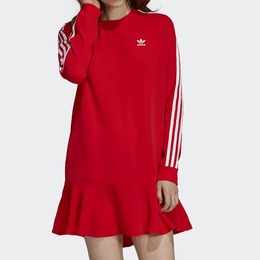 adidas clover Frauen runder Nacken gestrickt Elastic Fashion Kleid DH4550 DW3880 S 34