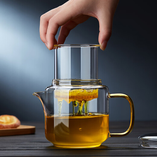Quandu Teapot Glass Tea Maker Thickened Heat-Resistant Glass Teapot Filter Teapot Kung Fu Tea Set