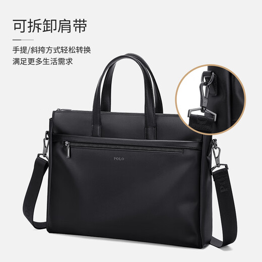 POLO briefcase men's business handbag men's 16-inch computer bag men's conference briefcase business trip shoulder bag men
