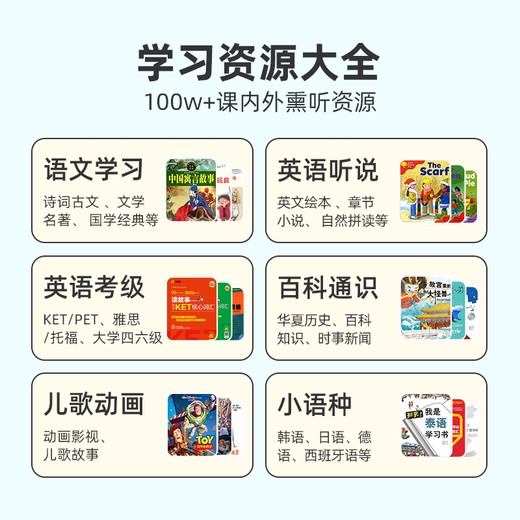 Hearing Bear T6 Hearing Treasure English Listening Walkman Repeater Learning Artifact Hearing and Listening Treasure Pocket Portable Learning Machine Primary School Junior High School Memorizing Words 128G Brown