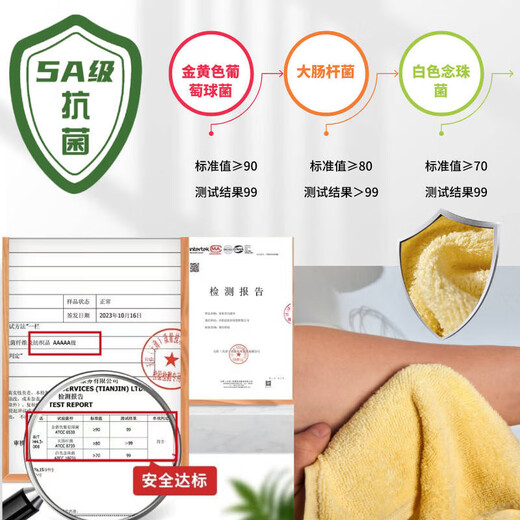 Youchu 30*30 Large and Thickened 5A Grade Antibacterial Wood Fiber Non-stick Oil Dishwashing Towel, Oil-Removing and Absorbent Rag 5 Strips in Random Colors 30*30cm Large and Thickened