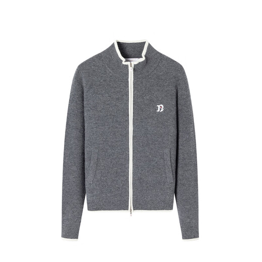 Navigare Italian dinghy women's wool sweater cardigan jacket 2334094503 gray/white M