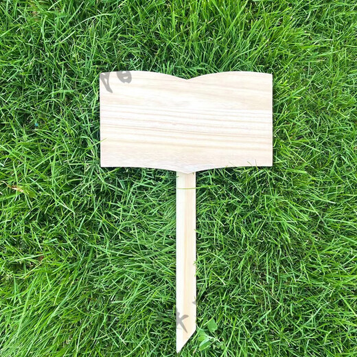 Diy hand-painted wooden blank class sign kindergarten planting area vegetable garden vegetable field sign garden plant label insert sign 14 styles 32*19cm pole 65cm waterproof and anti-corrosion treatment