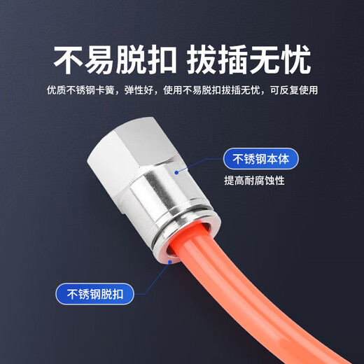 EXSN 304 stainless steel internal thread joint pneumatic joint PCF air pipe joint straight metal joint PCF16-04