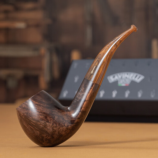 Sharphan (SAVINELLI) tundra heather pipe P103 ring pattern handmade pipe 6mm cigarette holder 677 large pipe imported from Italy