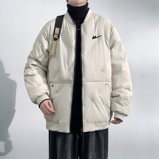 Mit Baumwolle gefütterter Pull-Back-Mantel für Herren im Winter, mit Baumwolle gefütterter Herrenmantel, langärmelige warme und kältebeständige Jacke, verdickte Jacke, mit Baumwolle gefütterte Jacke LG-HL-A347-9898-3-Black XL (empfohlen 120-140 Jin Jin entspricht 0,5 kg)