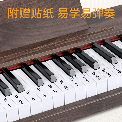 ZOCO儿童钢琴玩具男女孩电子琴一岁宝宝婴儿三早教六一儿童节生日礼物 桃木色钢琴37键+音符贴+乐谱