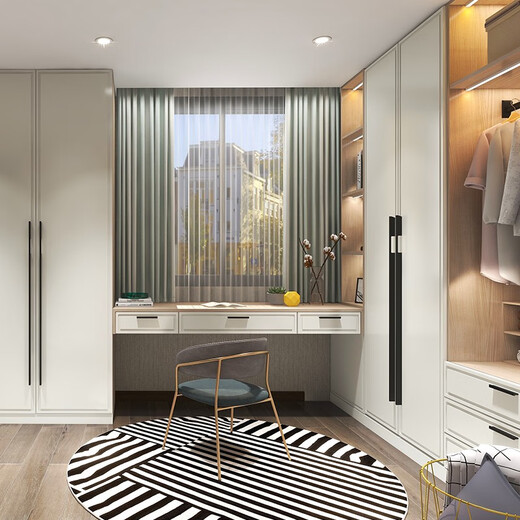 Haier Wardrobe Customized Bedroom Furniture for Small House Whole House Modern Simple Bookcase Wine Cabinet Cloakroom Customized Customized Gold