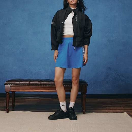 阿迪达斯（adidas）三叶草外套女装秋季新款健身运动服立领防风休闲夹克IB7374 IB7374黑色 XS