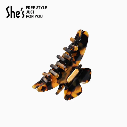 She s Akiko hair accessories, retro acetate plate clip, shark clip for hair on the back of the head, birthday gift for girlfriend