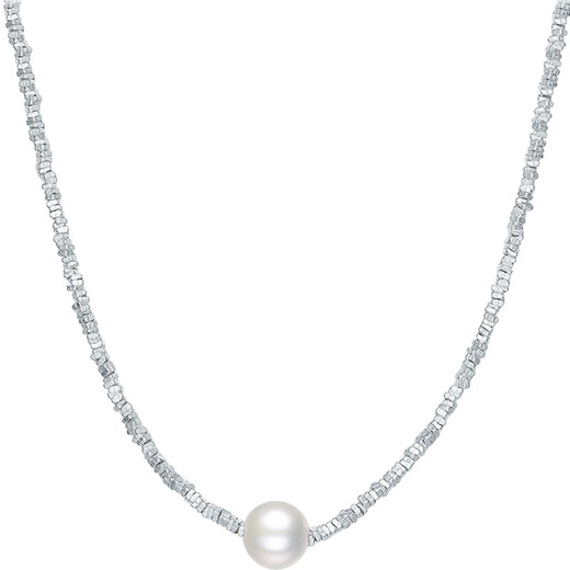 Saturday blessing broken silver pearl necklace young clavicle chain birthday gift X0513409 40+3cm