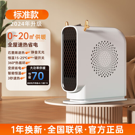 Xiaomi Guoba Trendy Life Appliances Graphene Heater Household Energy Saving Electric Heater Indoor Infant Bathroom Small Sun Electric Heater Fan Silent Rapid Heat Overheating Protection Knight White Standard Model 0-20m Whole House Supply