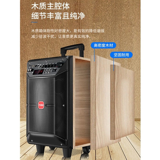 Malida M9086 square dance audio outdoor Bluetooth karaoke trolley speaker 2025 new performance conference team building camping singing and dancing high-power heavy bass stall store selling 12-inch M+9087+ dual microphones