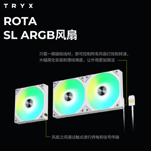 TRYX (Creation Krypton Galaxy) PANORAMA Exhibition Area 360 Water-cooled CPU Radiator ARGB White 6.67-inch Curved Screen/Asetek8/KANALI Software/Naked Eye 3D Vision