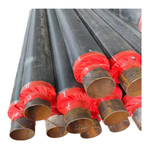 DN300 Direct Buried Prefabricated Insulated Steel Pipe Polyurethane Insulated Seamless Pipe Black Jacket Outer Sheath Insulated Pipe 159*6 DN150 Q235B