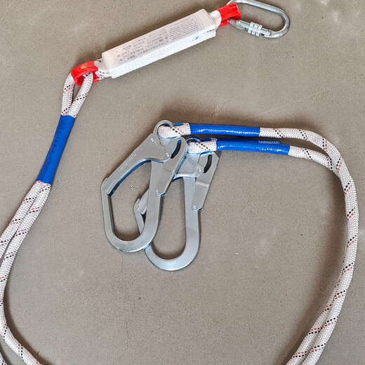 Xinbaolin high-altitude work full-body safety belt safety rope anti-fall polypropylene European safety belt five-point safety belt large quantity consultation customer service 2-meter rope double large hook with buffer bag (excluding straps)