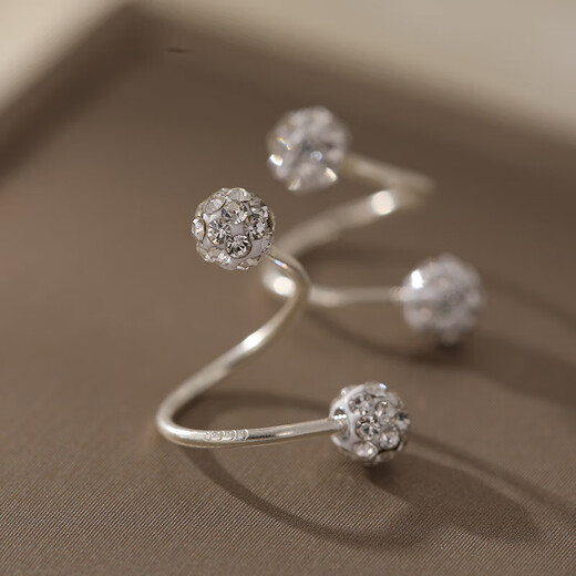 Dijing 99 Pure Silver Round Earrings for Women Sleeping Free Earrings to Support Ear Holes Earrings Earrings Birthday Gifts for Girlfriends