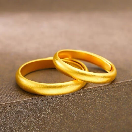 OFK Old Phoenix 999 gold pure silver ancient method glossy ring couple style gold clad silver ancient method inheritance 9 ancient method gold clad silver men's model old phoenix gold store model