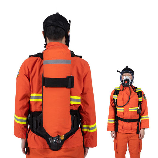 Zhizhen positive pressure air respirator fire mask fire escape rescue full face mask 6.8L respirator G-F-20 (industrial grade) national inspection