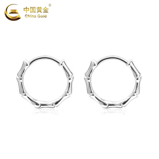 CHINA GOLD Bamboo Earrings Pure Silver Unique Earrings for Men and Women New High-end Valentine's Day Birthday Gifts for Girlfriends and Wife Jingsuda 999 Silver Bamboo Earrings Brand Gift Box