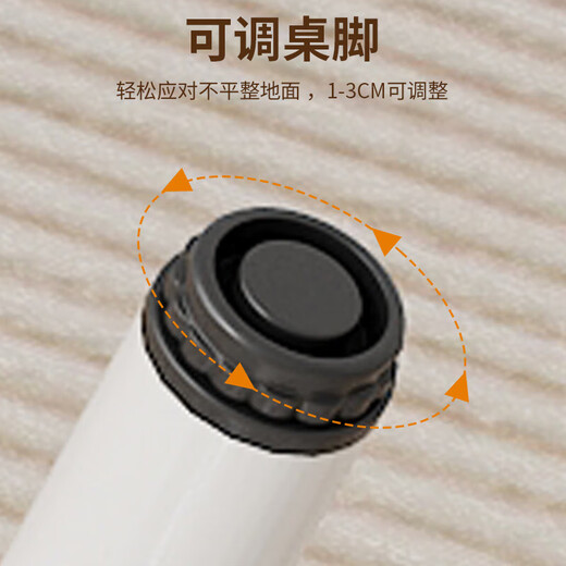 Xing'ao Shengtang foldable tea table for living room, small apartment, non-solid wood small table, simple tea table for bedroom study, white frame, white surface, single layer 100*50*55 single table