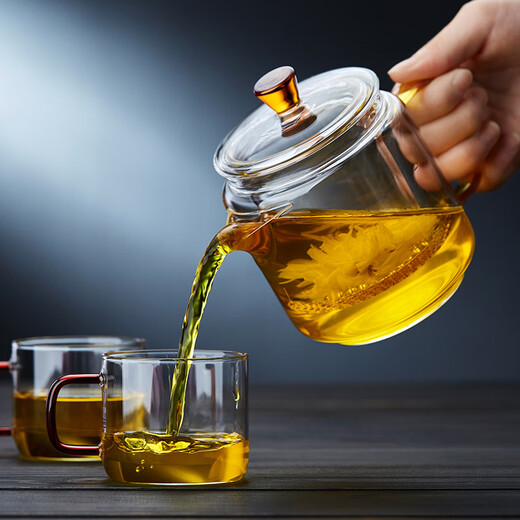 Quandu Teapot Glass Tea Maker Thickened Heat-Resistant Glass Teapot Filter Teapot Kung Fu Tea Set