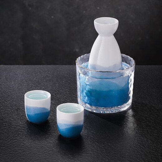 Jingdezhen Ceramics Official Alpine Water Wine Set Household Liquor Small Wine Glass Decanter Wine Flask High-end Gift Yunmeng Wine Set