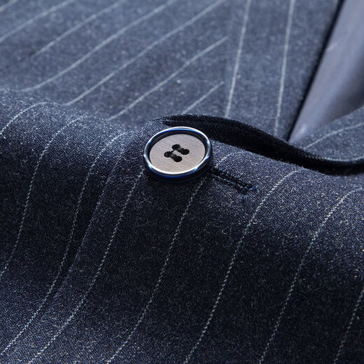 SHANSHAN light luxury brand 2025 new men's suit striped business casual slim suit suit for men blue striped XL 175