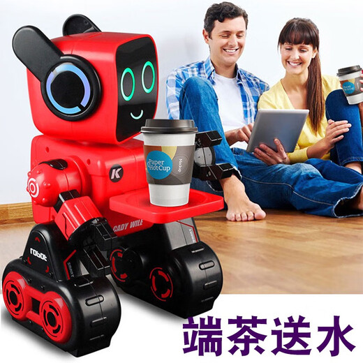K3遥控智能早教对话机器人儿童理财跳舞趣味魔音电动声控学习玩具  官方标配