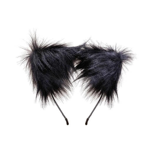 Shiyoushang Cat Ears Headwear Men's Simulated Wolf Ears Animal Ears Headband Headband Bell Cat Sexy Hair Accessories Hairpin Accessories 2 Pieces Black Bells