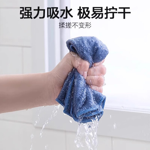 Camellia (CHAHUA) kitchen rag household absorbent towel not easy to shed lint cleaning cloth glass rag scouring pad dishwashing cloth 3 pieces mixed color pack strong absorption style