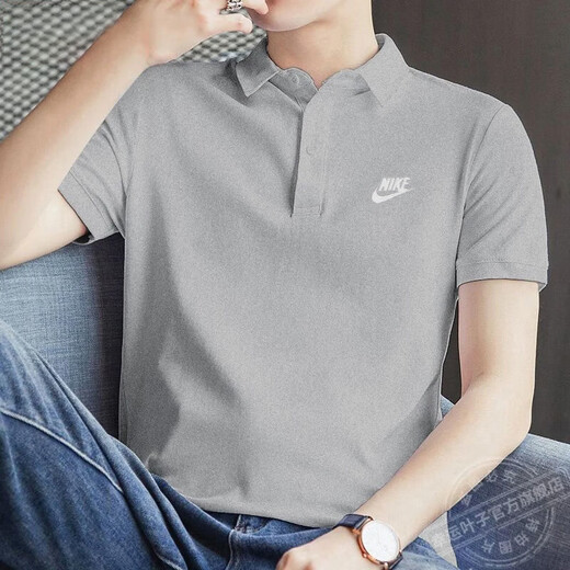耐克（NIKE）套装男两件套 夏季运动POLO衫纯棉翻领短袖T恤 跑步健身训练短裤 FN3895-063+DV9331-010 L