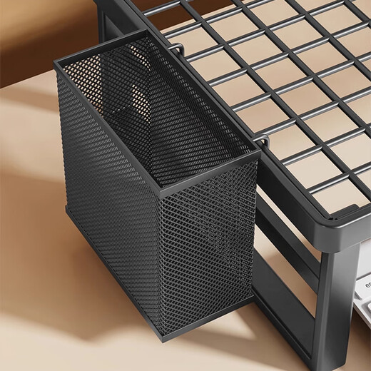 Wooden grid computer stand laptop support rack barbecue grill home desktop monitor cooling rack desktop elevated rack bracket black large (standard style)