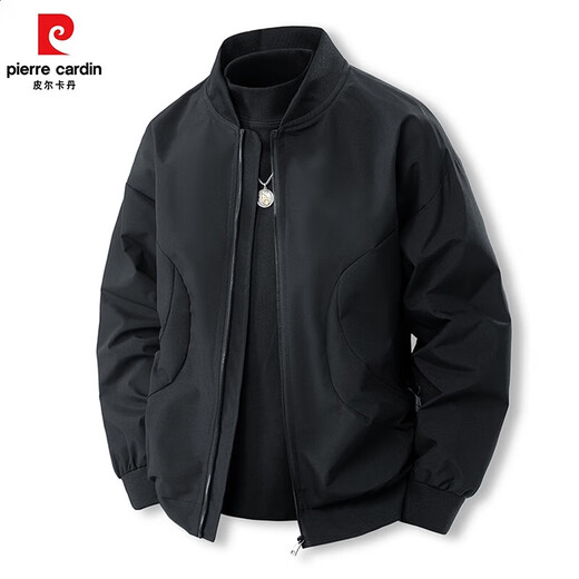 Pierre Cardin Jacket Men's 2025 Spring Jacket Men's Baseball Jacket Casual Top Men's Top Black XL