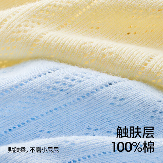 Pantalones de entrenamiento de Betas Pantalones de pañales para bebés Algodón puro lavable para hombres y mujeres Ejercicio en el inodoro Pañales de ropa interior recién nacida Luna Azul + Naranja Amarillo 2 Packs (7A Antibacteriano) [adecuado por más de 15 meses] 24-36Jin [Jin equivale a 0.5 kg]