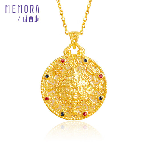 Shipulin 18K gold pendant Yellow God of Wealth K gold pendant as a birthday gift for your girlfriend Yellow 18K gold