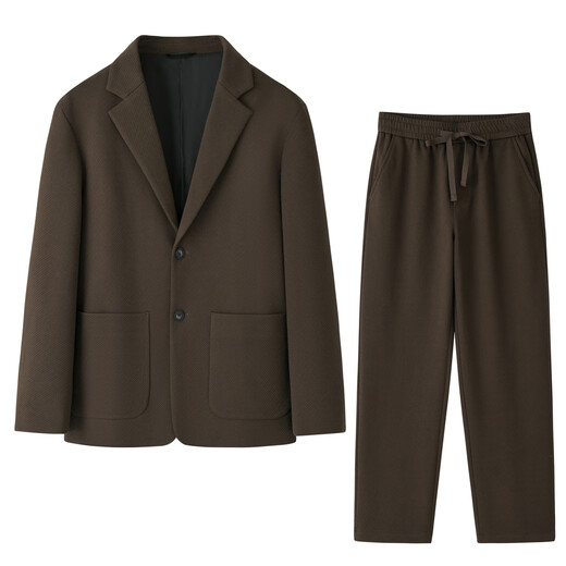 DK high-end men's casual style suit suit men's spring and autumn Korean style trendy loose casual high-end suit two-piece white suit + pants S 120Jin Jin is equal to within 0.5 kg