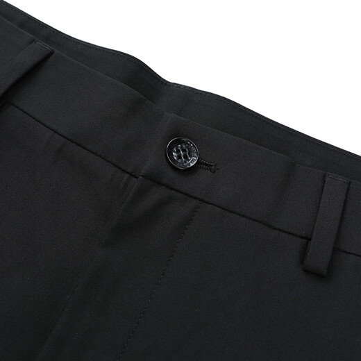 威杰思（VJC）2025春季新品男装轻奢时尚休闲裤刺绣百搭日常通勤长裤 B24AP3519 黑色 常规 2XL /54