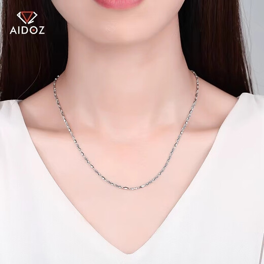 KZD Old Phoenix 999pt950 platinum necklace for men and women ingot chain moissanite diamond clavicle necklace for boyfriend platinum ingot chain for men and women (default length about 55cm 22.8g limited to 10% off)