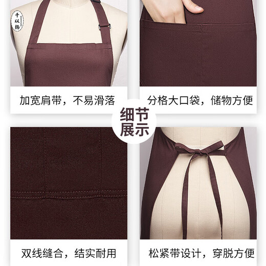Qianyiyang full cotton apron custom logo printed fruit work clothes waist custom made 688 green