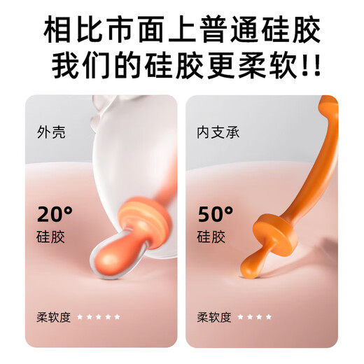 HOY BELL baby teether, molar stick, small month old baby anti-eating hand comfort teether oral period small mushroom green