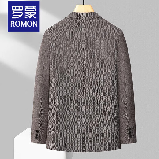ROMON Wool Suit Jacket Men's Business Casual 2025 Spring and Autumn Premium Brand High-end Wool Suit Middle-aged Dad Green 1151 3XL 190 Recommended 170-185Jin Jin equals 0.5 kg