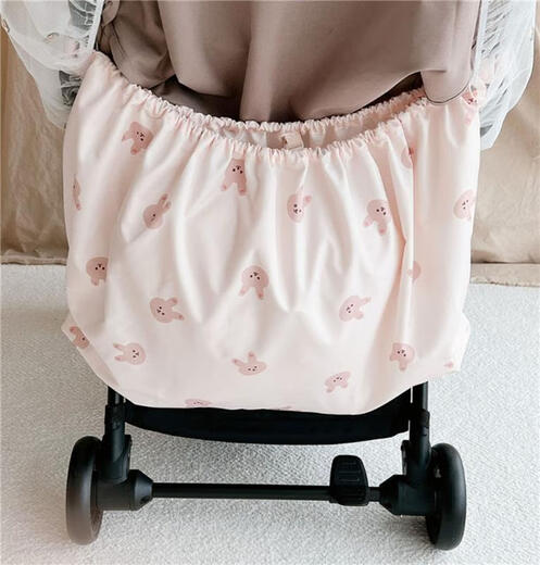 Ins Korean style baby stroller storage bag, outing bottle diaper storage bag, stroller storage bag, black, about 70*40