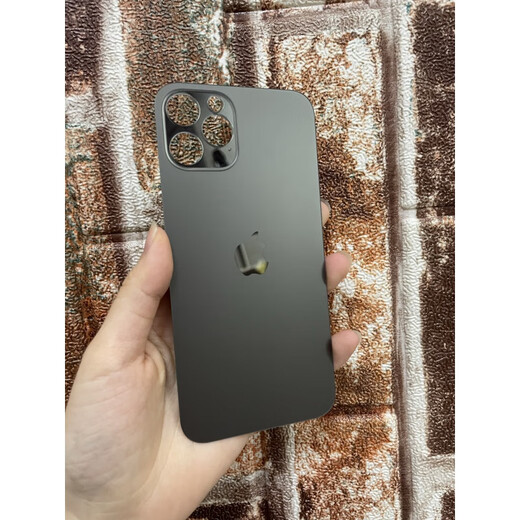 Replace the back cover glass with large hole in the rear screen case of Apple's 12pm mobile phone back cover glass 12promax Black original quality (with tools + glue) iPhone12ProMax